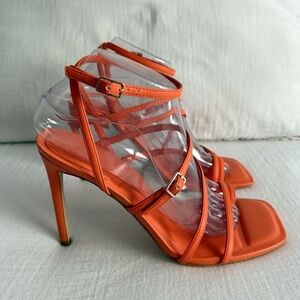 Guess Orange Strappy High Heel Sandals